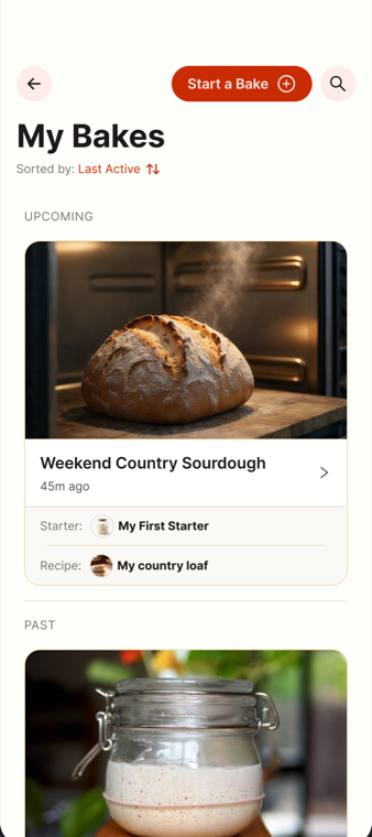BakeSide bake history: every loaf logged, scored and compared over time